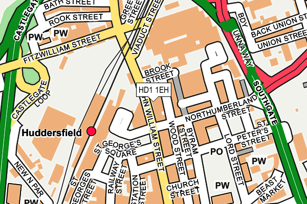 HD1 1EH map - OS OpenMap – Local (Ordnance Survey)