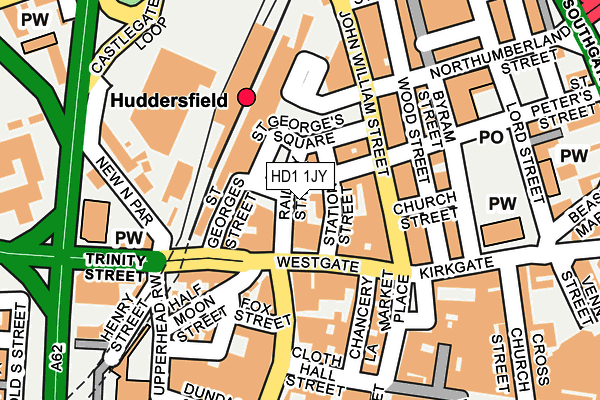 HD1 1JY map - OS OpenMap – Local (Ordnance Survey)