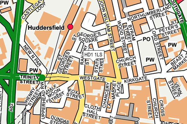 HD1 1LS map - OS OpenMap – Local (Ordnance Survey)