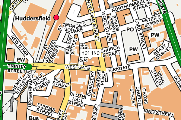 HD1 1ND map - OS OpenMap – Local (Ordnance Survey)