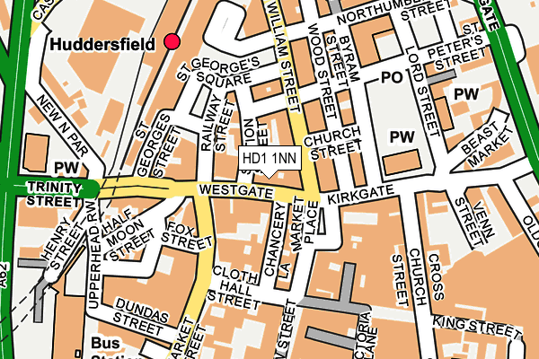 HD1 1NN map - OS OpenMap – Local (Ordnance Survey)