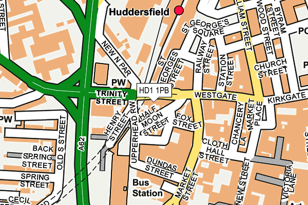 HD1 1PB map - OS OpenMap – Local (Ordnance Survey)