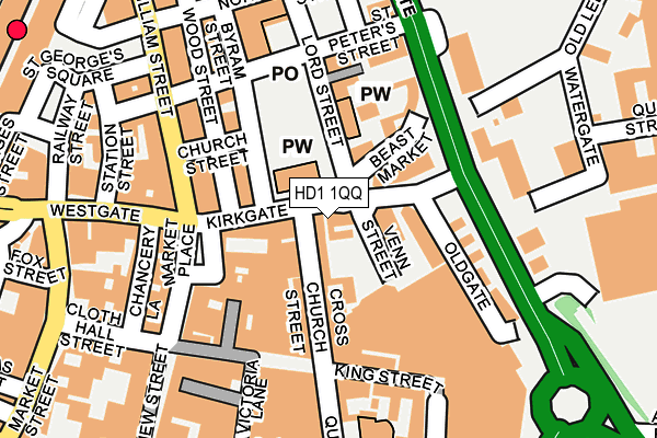 HD1 1QQ map - OS OpenMap – Local (Ordnance Survey)