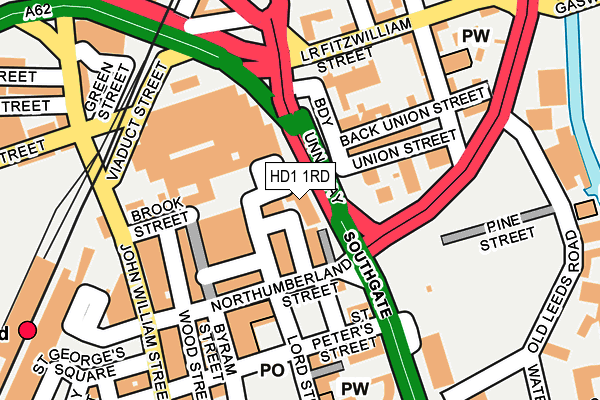 HD1 1RD map - OS OpenMap – Local (Ordnance Survey)