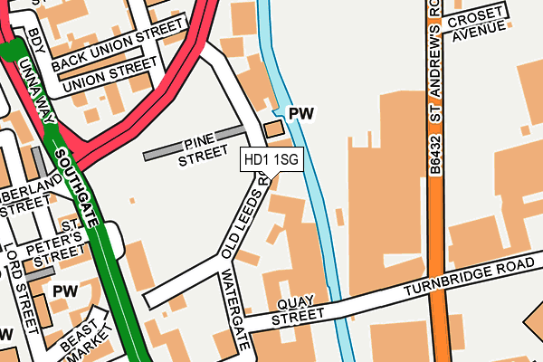 HD1 1SG map - OS OpenMap – Local (Ordnance Survey)