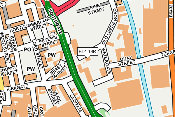 HD1 1SR map - OS OpenMap – Local (Ordnance Survey)