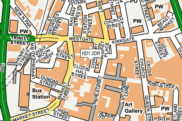 HD1 2DR map - OS OpenMap – Local (Ordnance Survey)