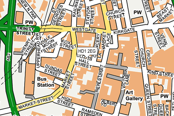 HD1 2EG map - OS OpenMap – Local (Ordnance Survey)