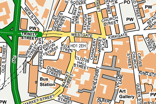 HD1 2EH map - OS OpenMap – Local (Ordnance Survey)