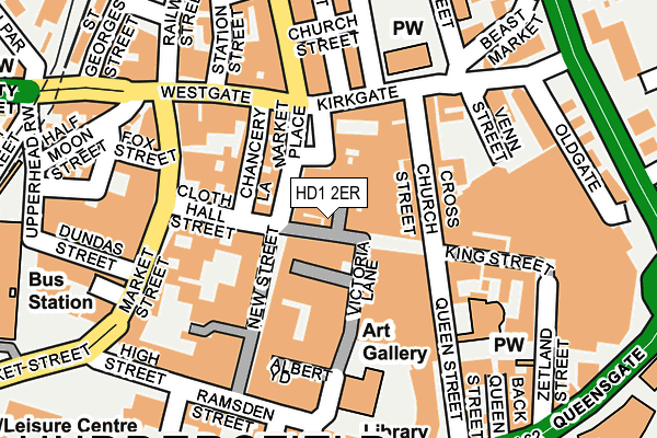 HD1 2ER map - OS OpenMap – Local (Ordnance Survey)