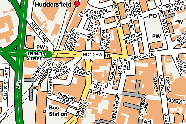 HD1 2EW map - OS OpenMap – Local (Ordnance Survey)