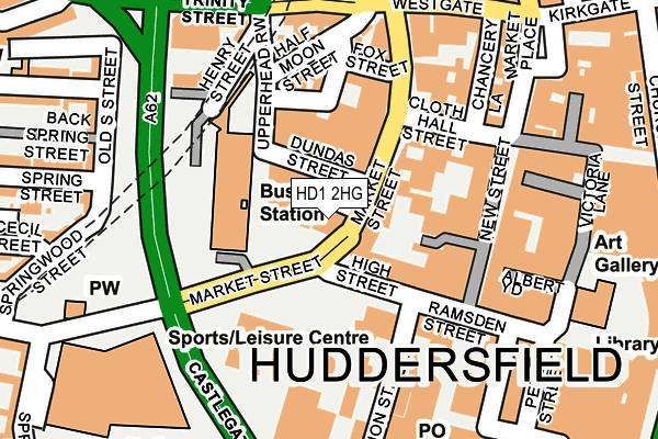 HD1 2HG map - OS OpenMap – Local (Ordnance Survey)
