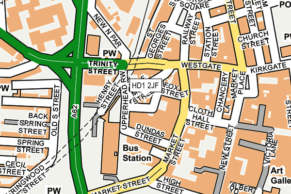HD1 2JF map - OS OpenMap – Local (Ordnance Survey)
