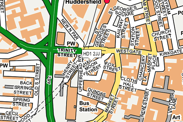 HD1 2JJ map - OS OpenMap – Local (Ordnance Survey)