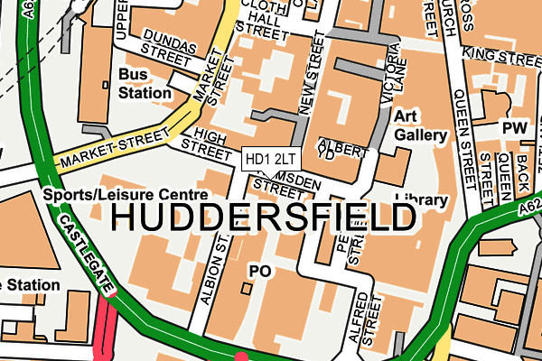 HD1 2LT map - OS OpenMap – Local (Ordnance Survey)