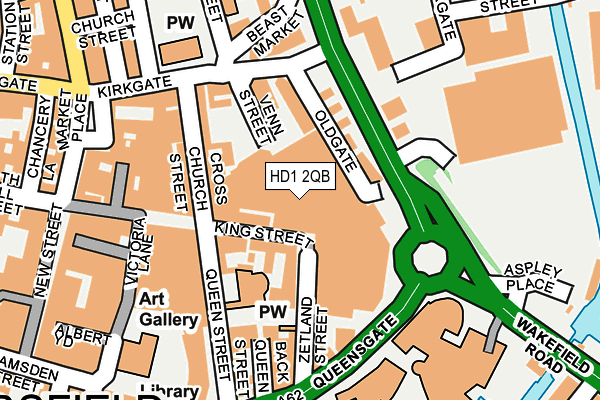 HD1 2QB map - OS OpenMap – Local (Ordnance Survey)