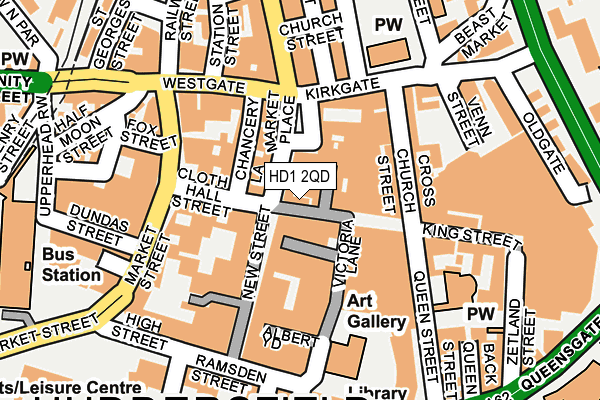 HD1 2QD map - OS OpenMap – Local (Ordnance Survey)