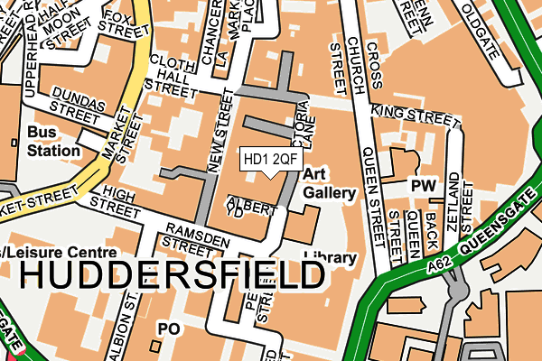 HD1 2QF map - OS OpenMap – Local (Ordnance Survey)