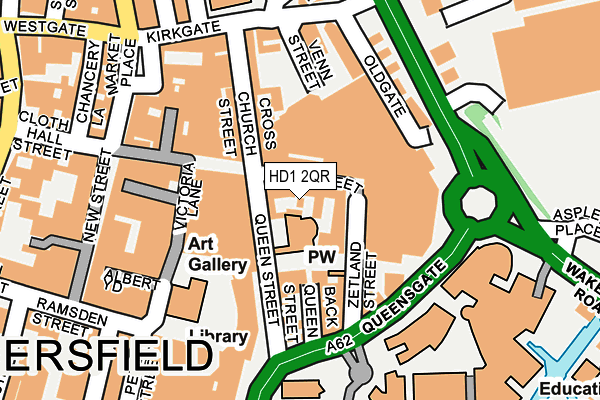HD1 2QR map - OS OpenMap – Local (Ordnance Survey)
