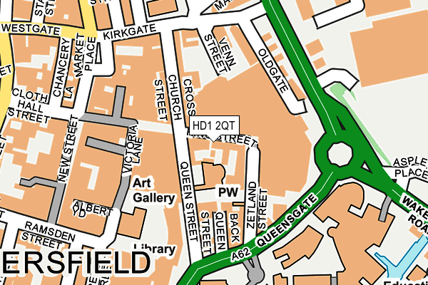HD1 2QT map - OS OpenMap – Local (Ordnance Survey)