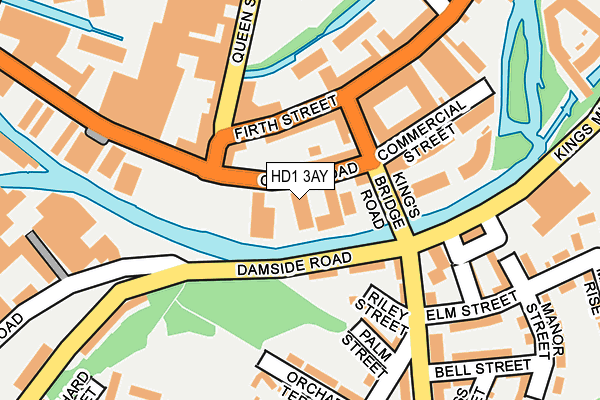 HD1 3AY map - OS OpenMap – Local (Ordnance Survey)