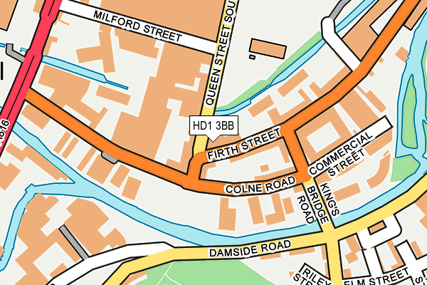 HD1 3BB map - OS OpenMap – Local (Ordnance Survey)