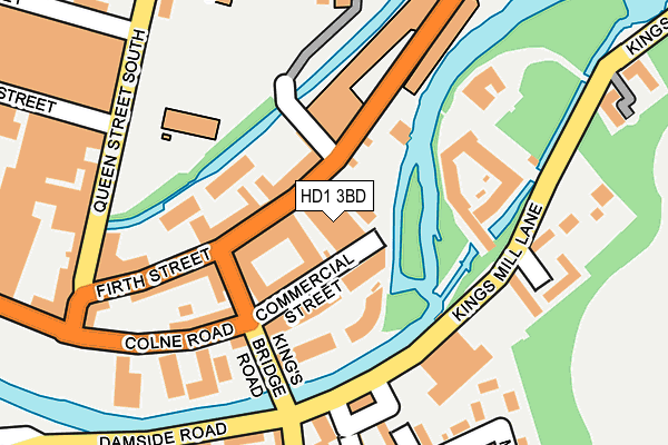 HD1 3BD map - OS OpenMap – Local (Ordnance Survey)