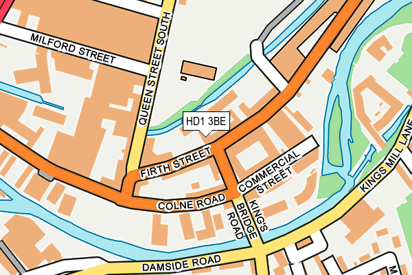 HD1 3BE map - OS OpenMap – Local (Ordnance Survey)
