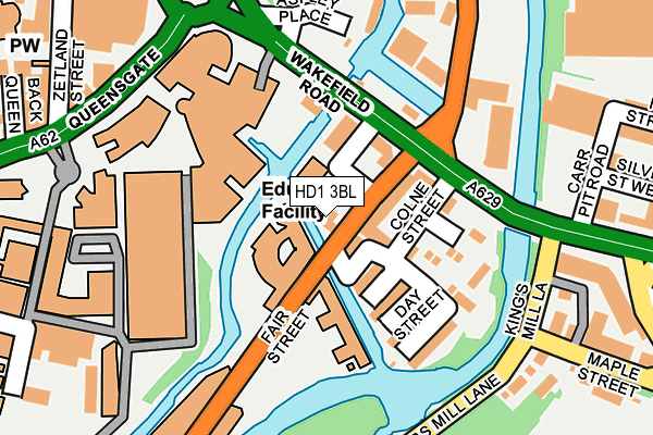 HD1 3BL map - OS OpenMap – Local (Ordnance Survey)