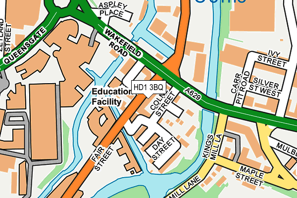 HD1 3BQ map - OS OpenMap – Local (Ordnance Survey)