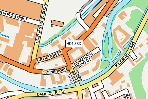 HD1 3BX map - OS OpenMap – Local (Ordnance Survey)