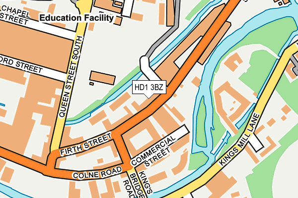 HD1 3BZ map - OS OpenMap – Local (Ordnance Survey)