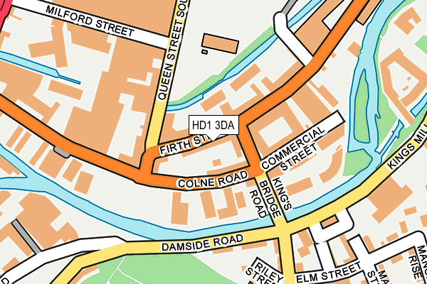 HD1 3DA map - OS OpenMap – Local (Ordnance Survey)
