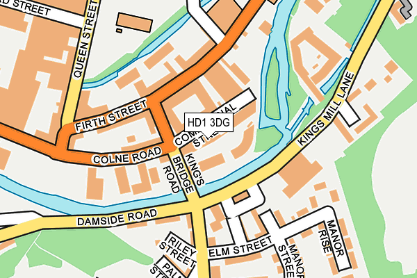 HD1 3DG map - OS OpenMap – Local (Ordnance Survey)