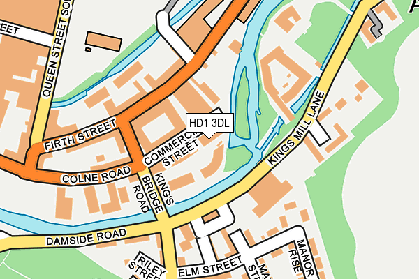 HD1 3DL map - OS OpenMap – Local (Ordnance Survey)