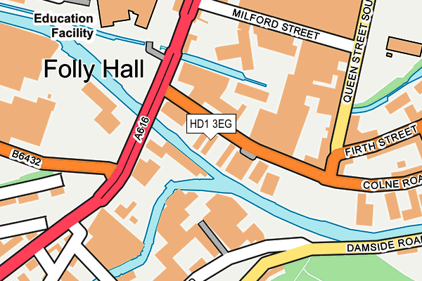 HD1 3EG map - OS OpenMap – Local (Ordnance Survey)