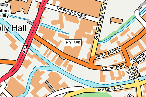 HD1 3ES map - OS OpenMap – Local (Ordnance Survey)
