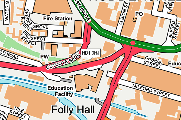 HD1 3HJ map - OS OpenMap – Local (Ordnance Survey)