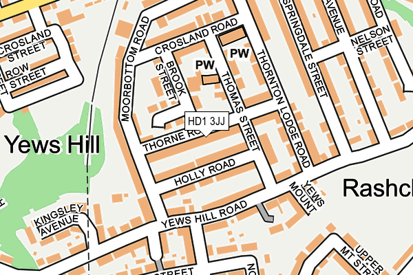 HD1 3JJ map - OS OpenMap – Local (Ordnance Survey)