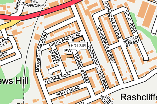 HD1 3JR map - OS OpenMap – Local (Ordnance Survey)