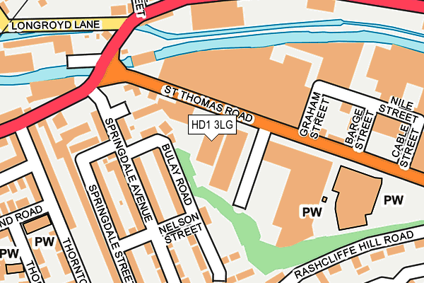 HD1 3LG map - OS OpenMap – Local (Ordnance Survey)