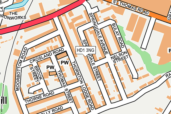 HD1 3NG map - OS OpenMap – Local (Ordnance Survey)