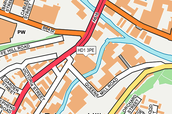 HD1 3PE map - OS OpenMap – Local (Ordnance Survey)