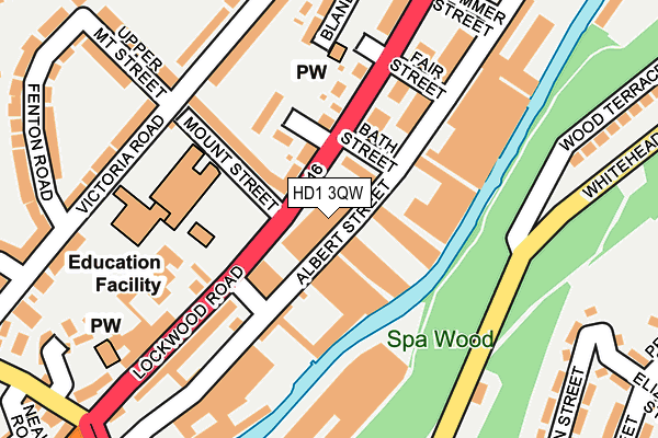 HD1 3QW map - OS OpenMap – Local (Ordnance Survey)