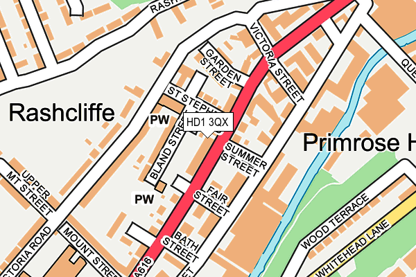 HD1 3QX map - OS OpenMap – Local (Ordnance Survey)