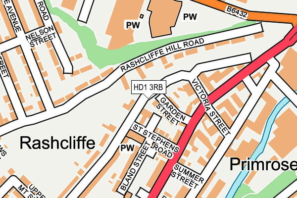 HD1 3RB map - OS OpenMap – Local (Ordnance Survey)