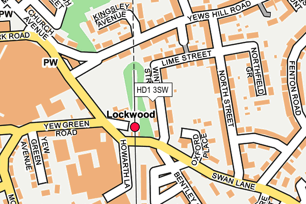 HD1 3SW map - OS OpenMap – Local (Ordnance Survey)