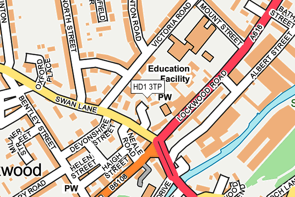HD1 3TP map - OS OpenMap – Local (Ordnance Survey)