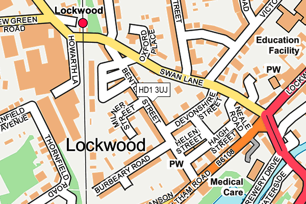 HD1 3UJ map - OS OpenMap – Local (Ordnance Survey)