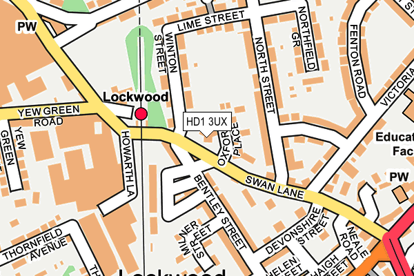 HD1 3UX map - OS OpenMap – Local (Ordnance Survey)